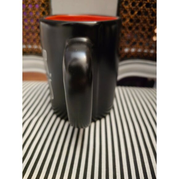 NWT Rae Dunn Drink Up Witches Halloween Coffee Mug Black Orange Interior - Picture 6 of 9